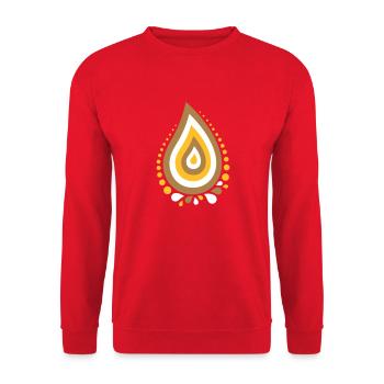 erstaunlicher Tropfen Regenbogen - Unisex Pullover - Rot - Vorne - Alina (178cm) & Michal (187cm)
