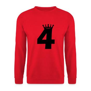 4 crown - Unisex Sweatshirt - red - Front - Alina (178cm) & Michal (187cm)