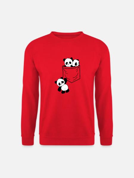 Panda pocket - Unisex Sweatshirt - red