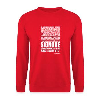 Hesekiel 25:17 - Unisex Pullover - Rot - Vorne - Alina (178cm) & Michal (187cm)