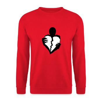 S’accrocher à un cœur brisé - Sweat-shirt Unisexe - rouge - Devant - Alina (178cm) & Michal (187cm)
