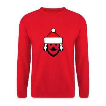 Santa Claus Dog Christmas Dogs Vector - Unisex Sweatshirt - red - Front - Alina (178cm) & Michal (187cm)