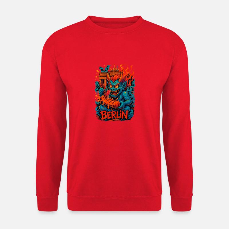Berlin Oni – Currywurst Chaos - Unisex Sweatshirt - red