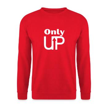 Seulement du blanc - Sweat-shirt Unisexe - rouge - Devant - Alina (178cm) & Michal (187cm)