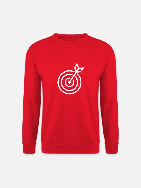 Zielscheibe mit Pfeil - Unisex Pullover - Rot