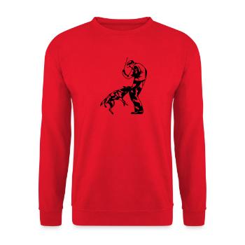 Mordant sportif (G) - Sweat-shirt Unisexe - rouge - Devant - Alina (178cm) & Michal (187cm)