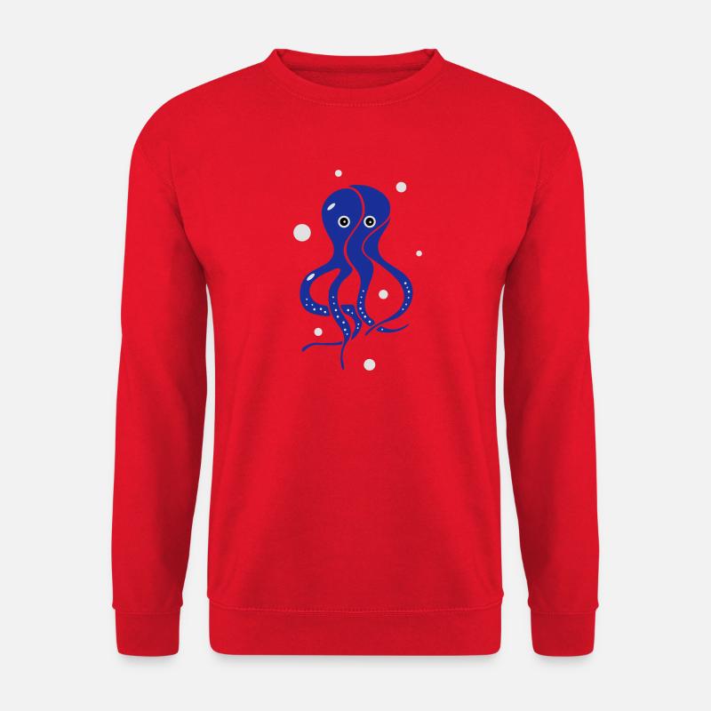 Der Tintenfisch - Oktopus - Unisex Pullover - Rot