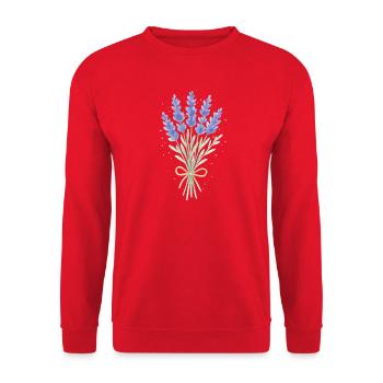 Lavender bouquet - Unisex Sweatshirt - red - Front - Alina (178cm) & Michal (187cm)