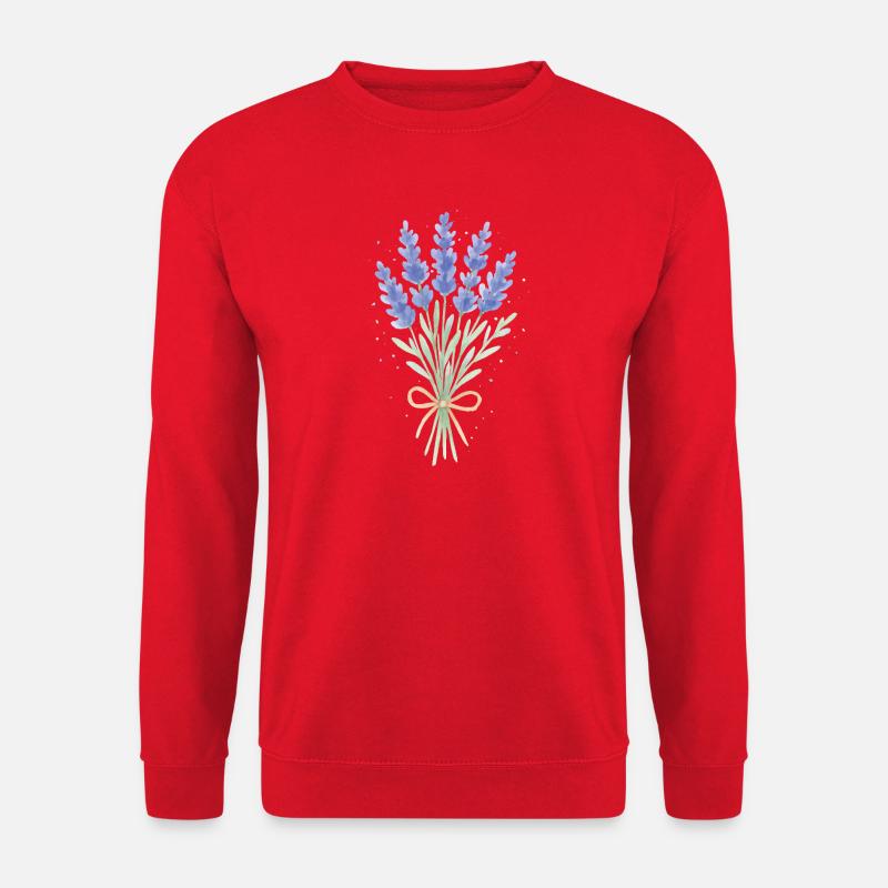 Lavender bouquet - Unisex Sweatshirt - red