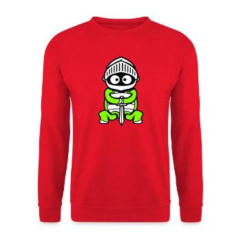 Turtle Knight Sword Fighter Armor Helmet - Unisex Sweatshirt - red - Front - Alina (178cm) & Michal (187cm)