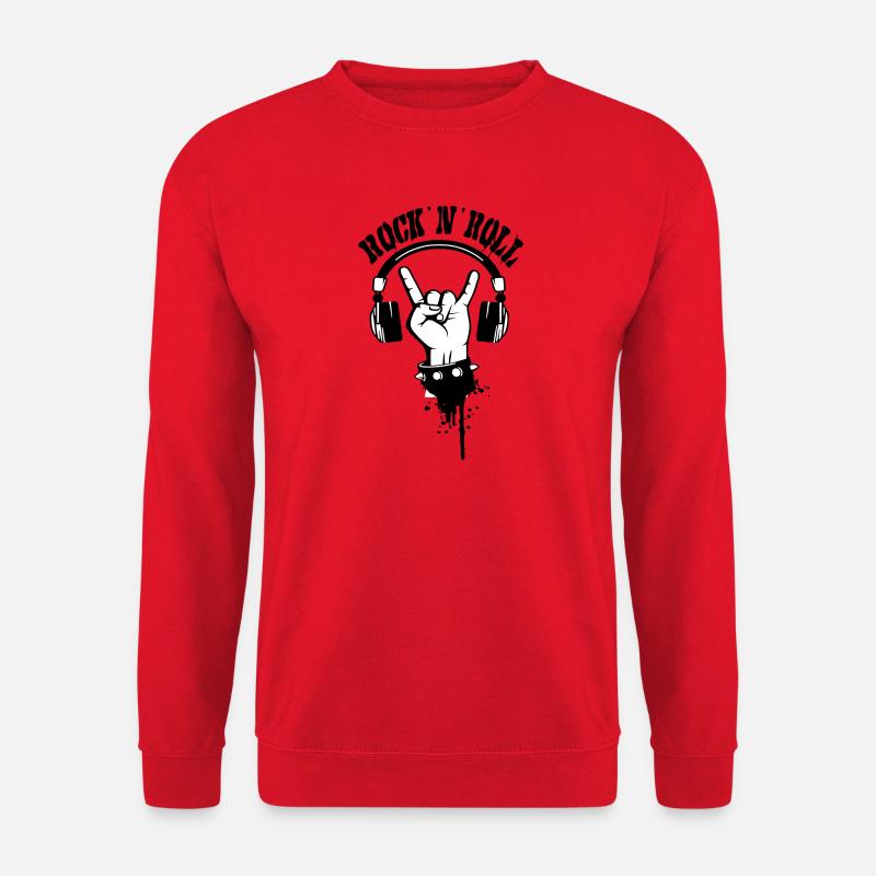 Rock Hand Silhouette - Unisex Pullover - Rot