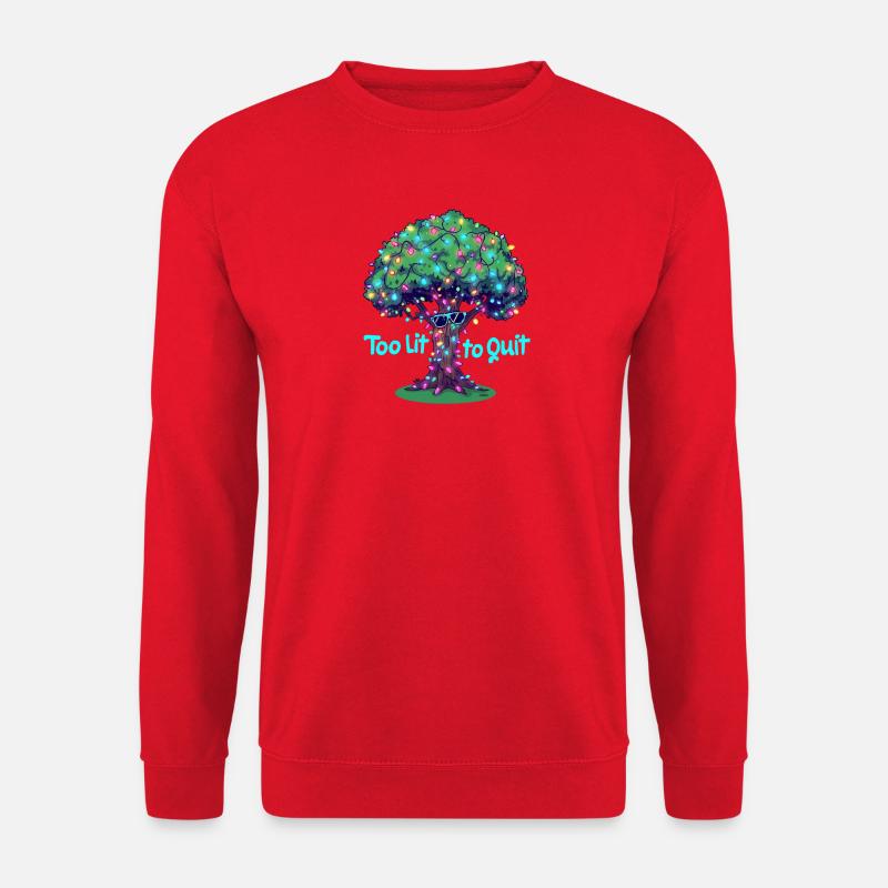 Too Lit to Quit Light Tree - Unisex Sweatshirt - red