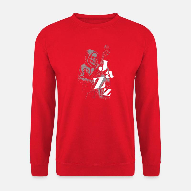 Jazz-Skelett-Serenade - Unisex Pullover - Rot