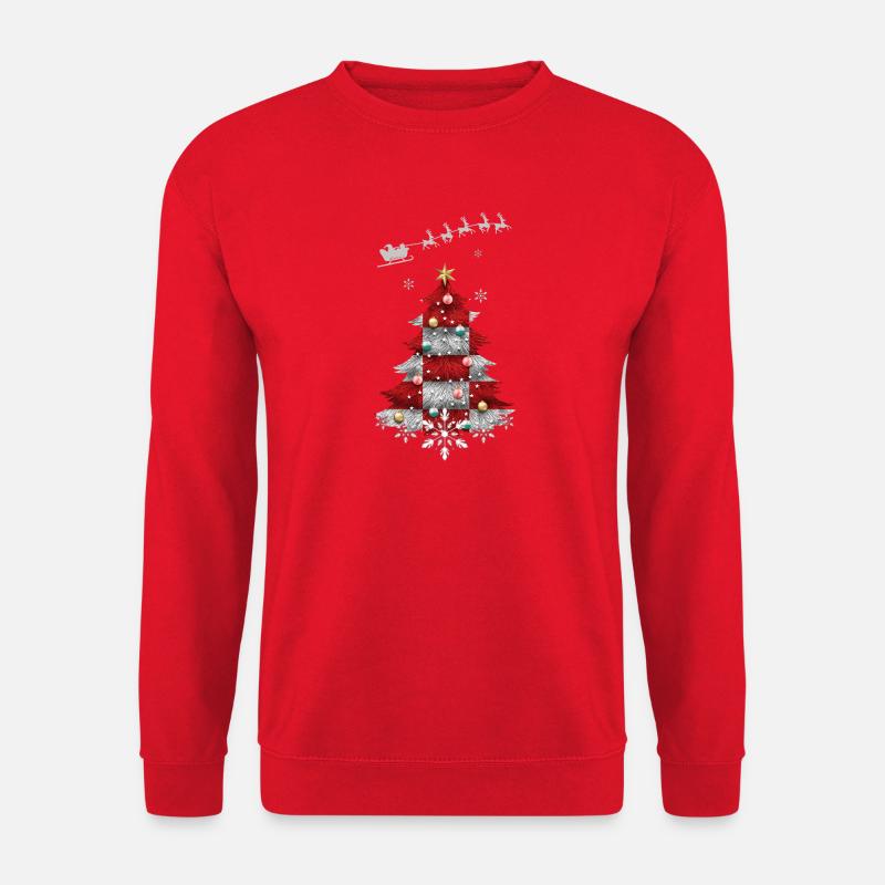 Weihnachtsbaum mit Kroatien-Flagge - Unisex Pullover - Rot