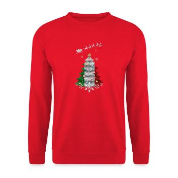 Weihnachtsbaum mit Italien-Flagge - Unisex Pullover - Rot - Vorne - Alina (178cm) & Michal (187cm)