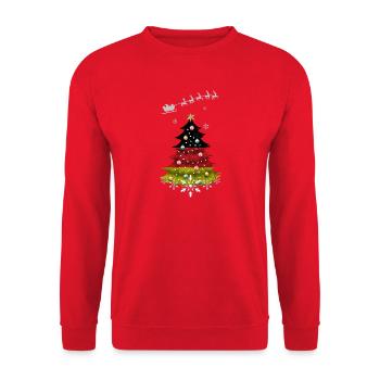 Christmas tree with Germany flag - Unisex Sweatshirt - red - Front - Alina (178cm) & Michal (187cm)