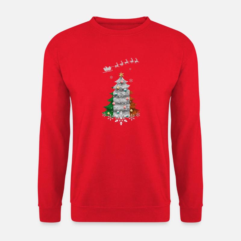 Christmas tree with Ireland flag - Unisex Sweatshirt - red