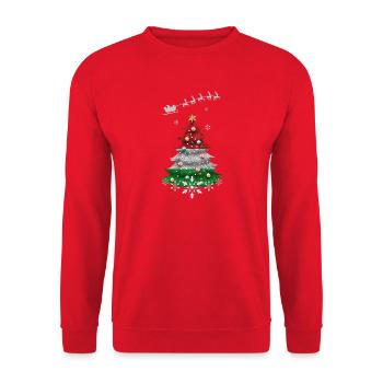 Christmas tree with Hungary flag - Unisex Sweatshirt - red - Front - Alina (178cm) & Michal (187cm)