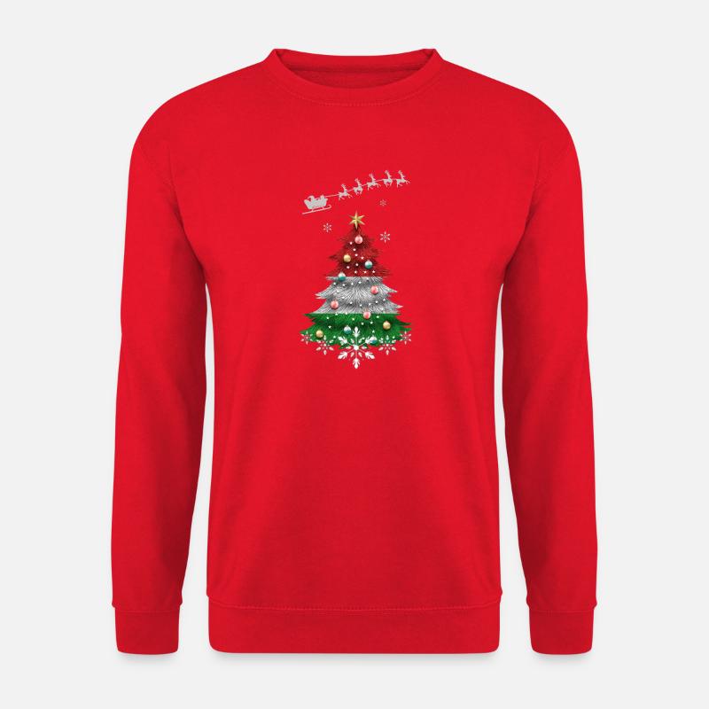Weihnachtsbaum mit Ungarn Flagge - Unisex Pullover - Rot