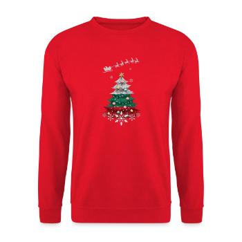 Christmas tree with Bulgaria flag - Unisex Sweatshirt - red - Front - Alina (178cm) & Michal (187cm)
