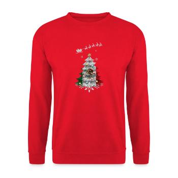 Weihnachtsbaum mit Mexiko-Flagge - Unisex Pullover - Rot - Vorne - Alina (178cm) & Michal (187cm)