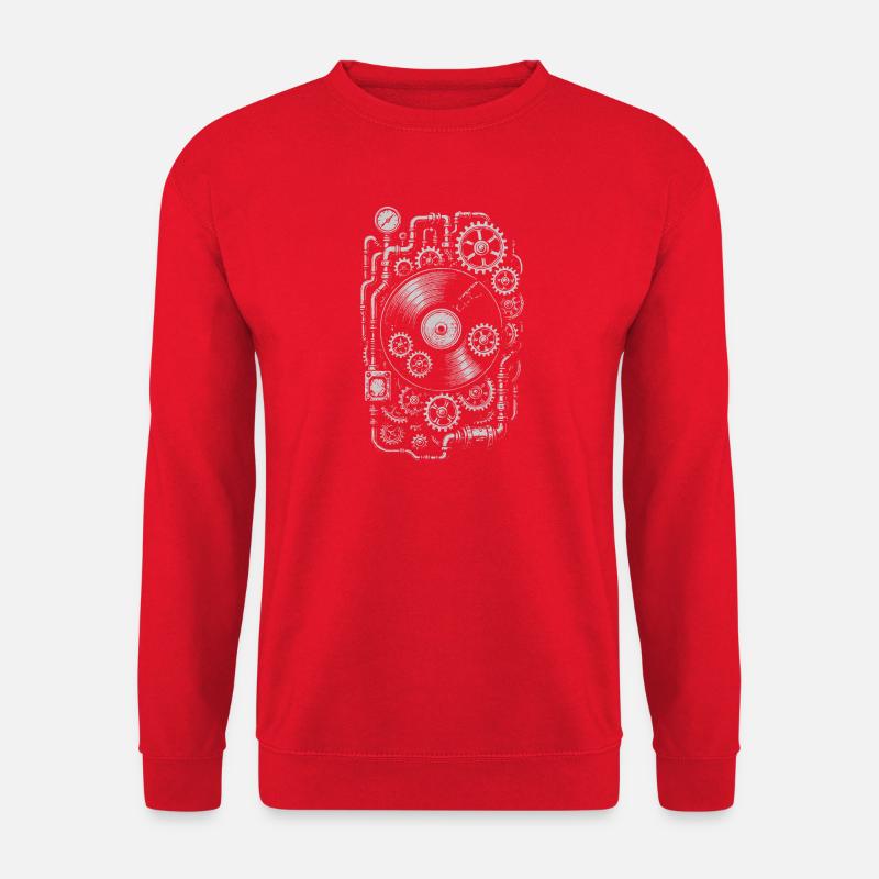 Steampunk Vinyl Gears - Unisex Pullover - Rot