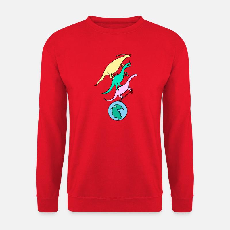Skater_Dinos - Unisex Pullover - Rot