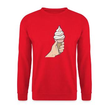 Glace à l'italienne en main - Unisex Sweatshirt - red - Front - Alina (178cm) & Michal (187cm)
