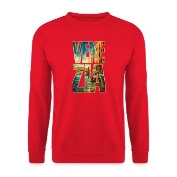 Venise-Goldene Kanäle - Unisex Pullover - Rot - Vorne - Alina (178cm) & Michal (187cm)
