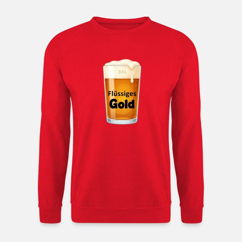 Flüssiges Gold Pint Design - Unisex Pullover - Rot