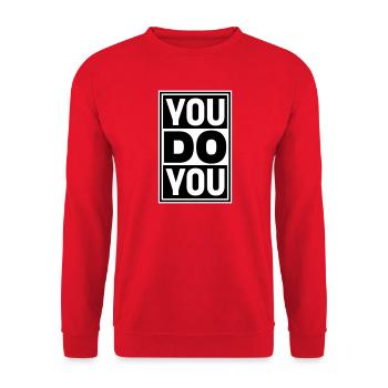 You Do You Funny Self-Confidence Free - Unisex Sweatshirt - red - Front - Alina (178cm) & Michal (187cm)