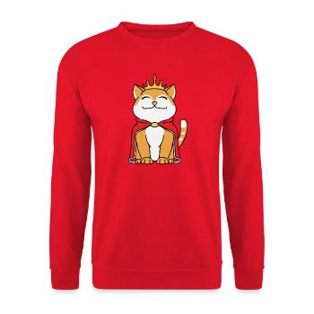 Prince Chat - Sweat-shirt Unisexe - rouge - Devant - Alina (178cm) & Michal (187cm)