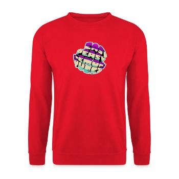 Easy Peasy Lemon Squeezy - Unisex Pullover - Rot - Vorne - Alina (178cm) & Michal (187cm)