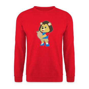 Lion Vase - Unisex Sweatshirt - red - Front - Alina (178cm) & Michal (187cm)
