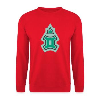 Zodiac Tribal Gemini and Air - Unisex Sweatshirt - red - Front - Alina (178cm) & Michal (187cm)