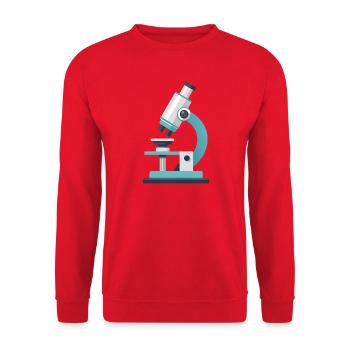 Mikroskop - Unisex Pullover - Rot - Vorne - Alina (178cm) & Michal (187cm)