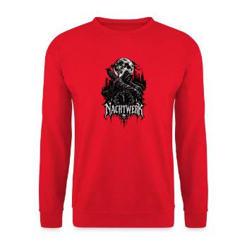 Nachtwerk Goth - Unisex Pullover - Rot - Vorne - Alina (178cm) & Michal (187cm)