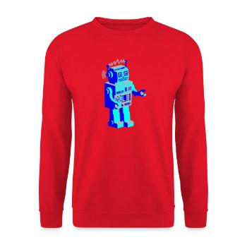 robotnik dance - old school robots - Unisex Pullover - Rot - Vorne - Alina (178cm) & Michal (187cm)