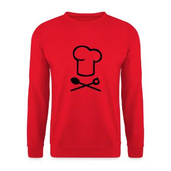 Chef cook - Unisex Sweatshirt - red - Front - Alina (178cm) & Michal (187cm)