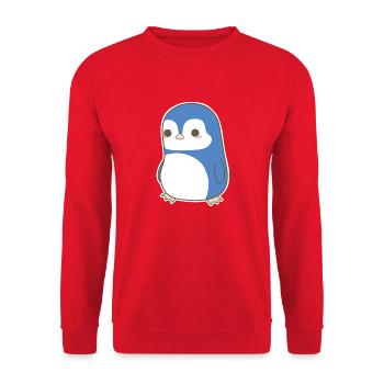 Pinguin - Unisex Pullover - Rot - Vorne - Alina (178cm) & Michal (187cm)
