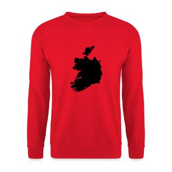 ireland outlined - Unisex Sweatshirt - red - Front - Alina (178cm) & Michal (187cm)