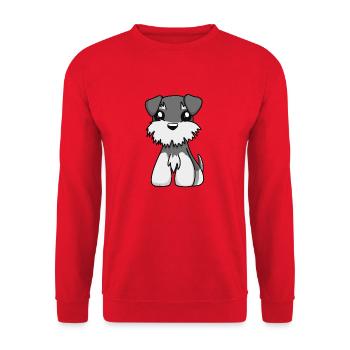 Schnauzer 1 - Unisex Pullover - Rot - Vorne - Alina (178cm) & Michal (187cm)