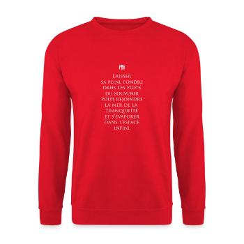 tranquilite wite - Sweat-shirt Unisexe - rouge - Devant - Alina (178cm) & Michal (187cm)