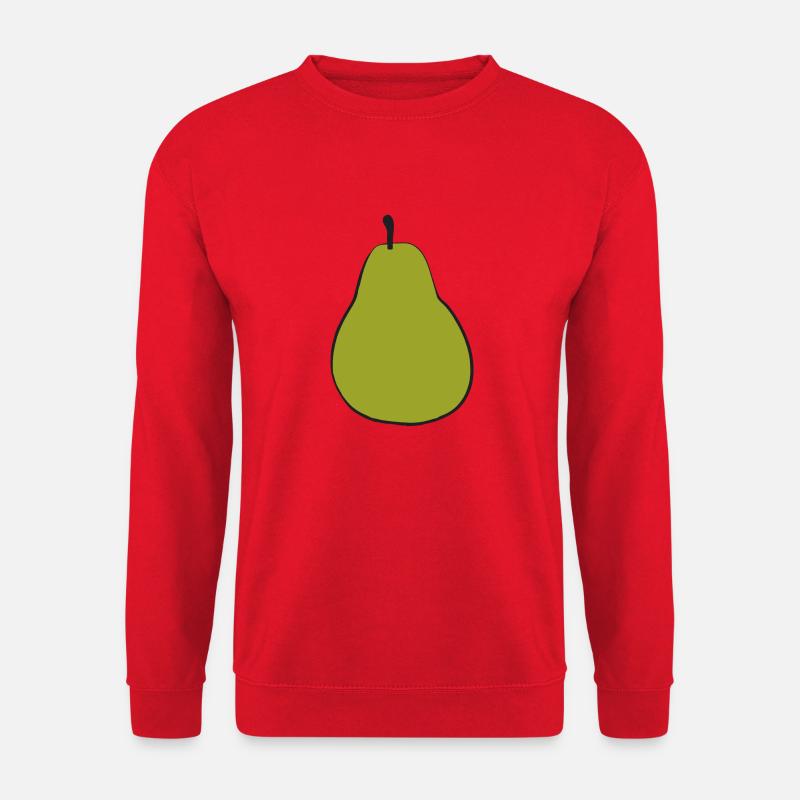 Birne Illustration Geschenkidee - Unisex Pullover - Rot