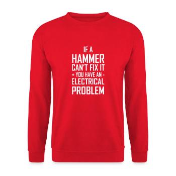 Craftsman Handyman Craft Tool Construction Site - Unisex Sweatshirt - red - Front - Alina (178cm) & Michal (187cm)