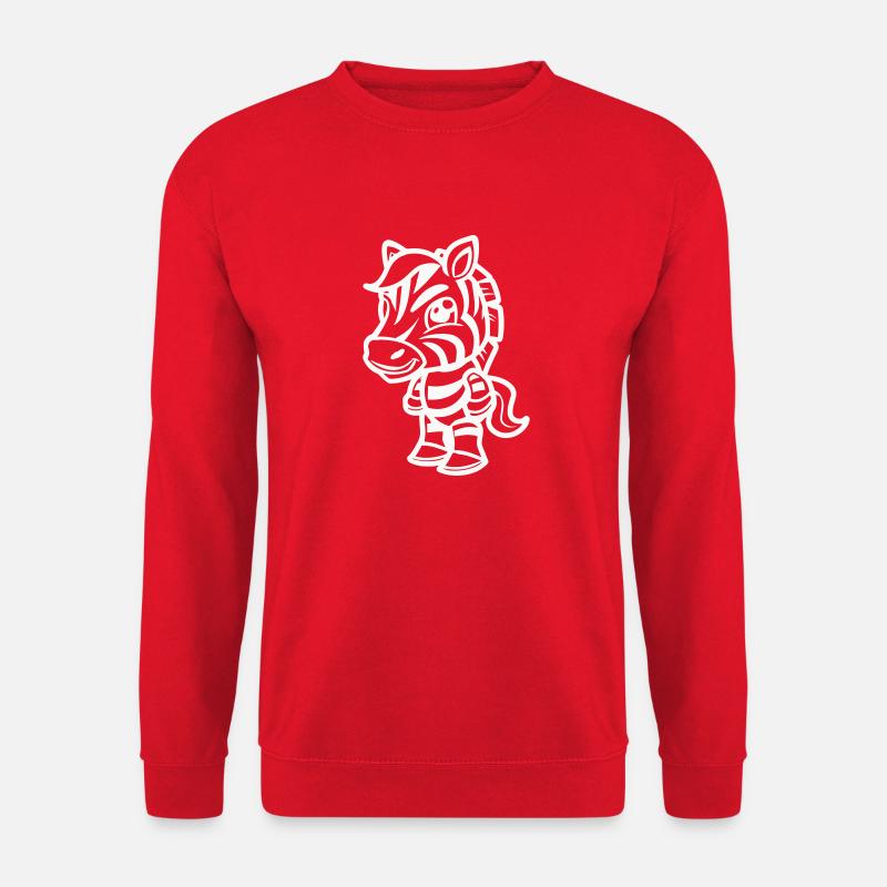 Bande dessinée zèbre - Sweat-shirt Unisexe - rouge