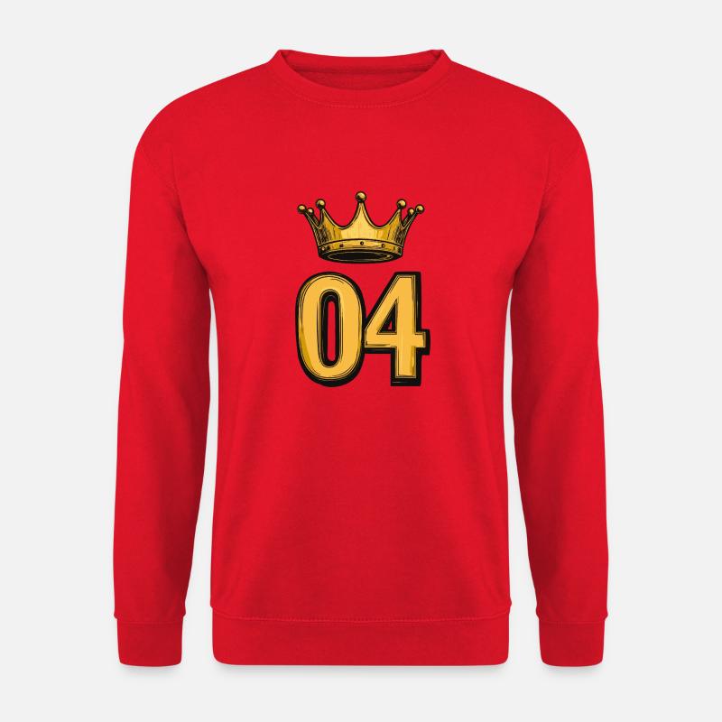 4 Zahl Krone - Unisex Pullover - Rot