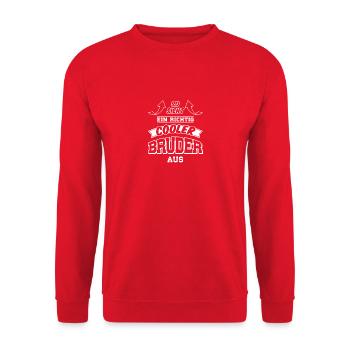 So sieht ein richtig cooler bruder aus - Unisex Pullover - Rot - Vorne - Alina (178cm) & Michal (187cm)
