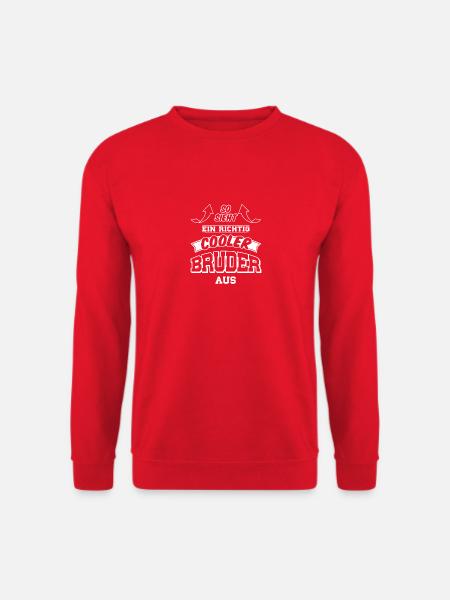 So sieht ein richtig cooler bruder aus - Unisex Pullover - Rot