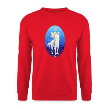 La vie est magique! - Sonja Ariel von Staden - Sweat-shirt Unisexe - rouge - Devant - Alina (178cm) & Michal (187cm)